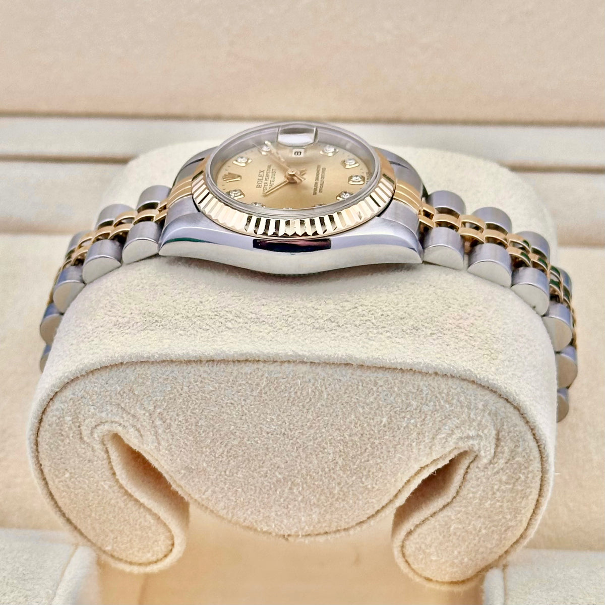 Rolex Lady-Datejust 26 Champagne Big Diamond Ref. 69173G