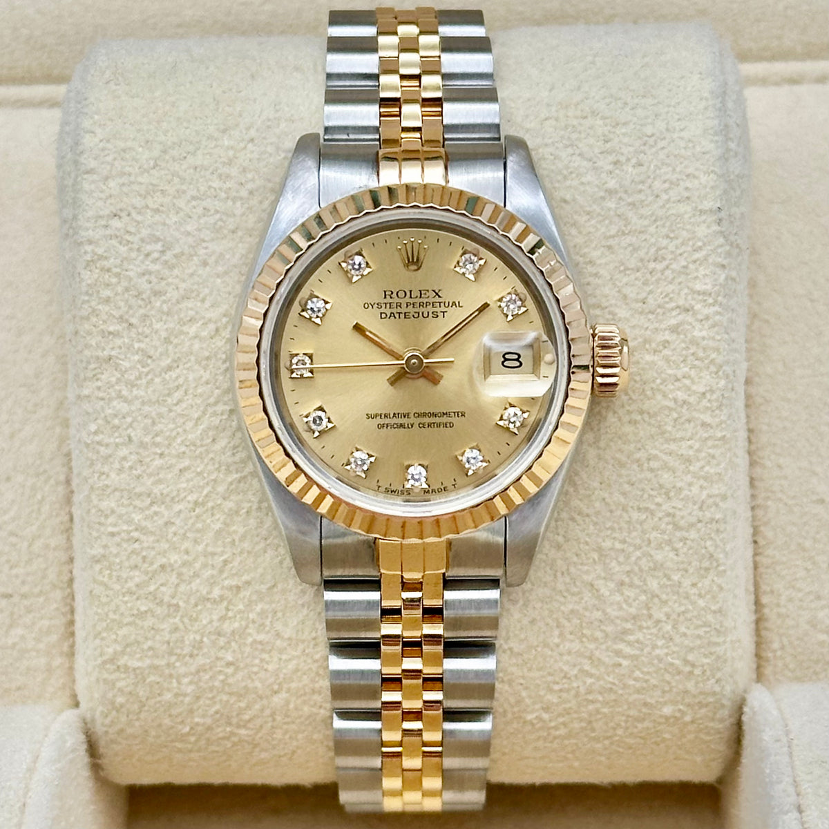 Rolex Datejust 26 Champagne Diamond Dial Ref. 69173