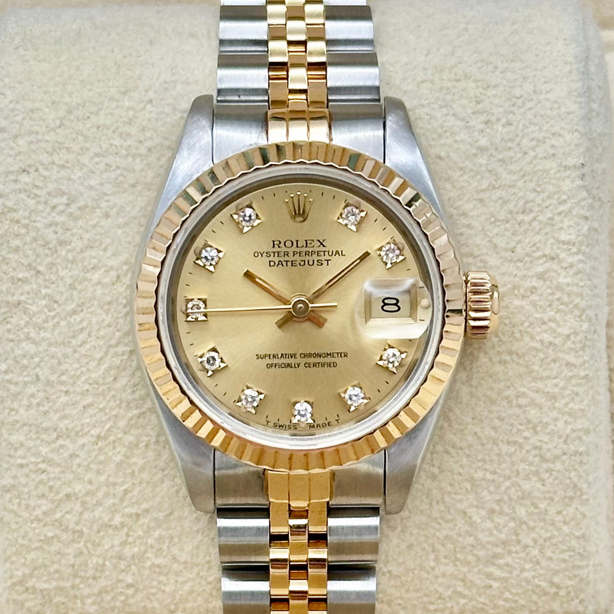 Rolex Datejust 26 Champagne Diamond Dial Ref. 69173