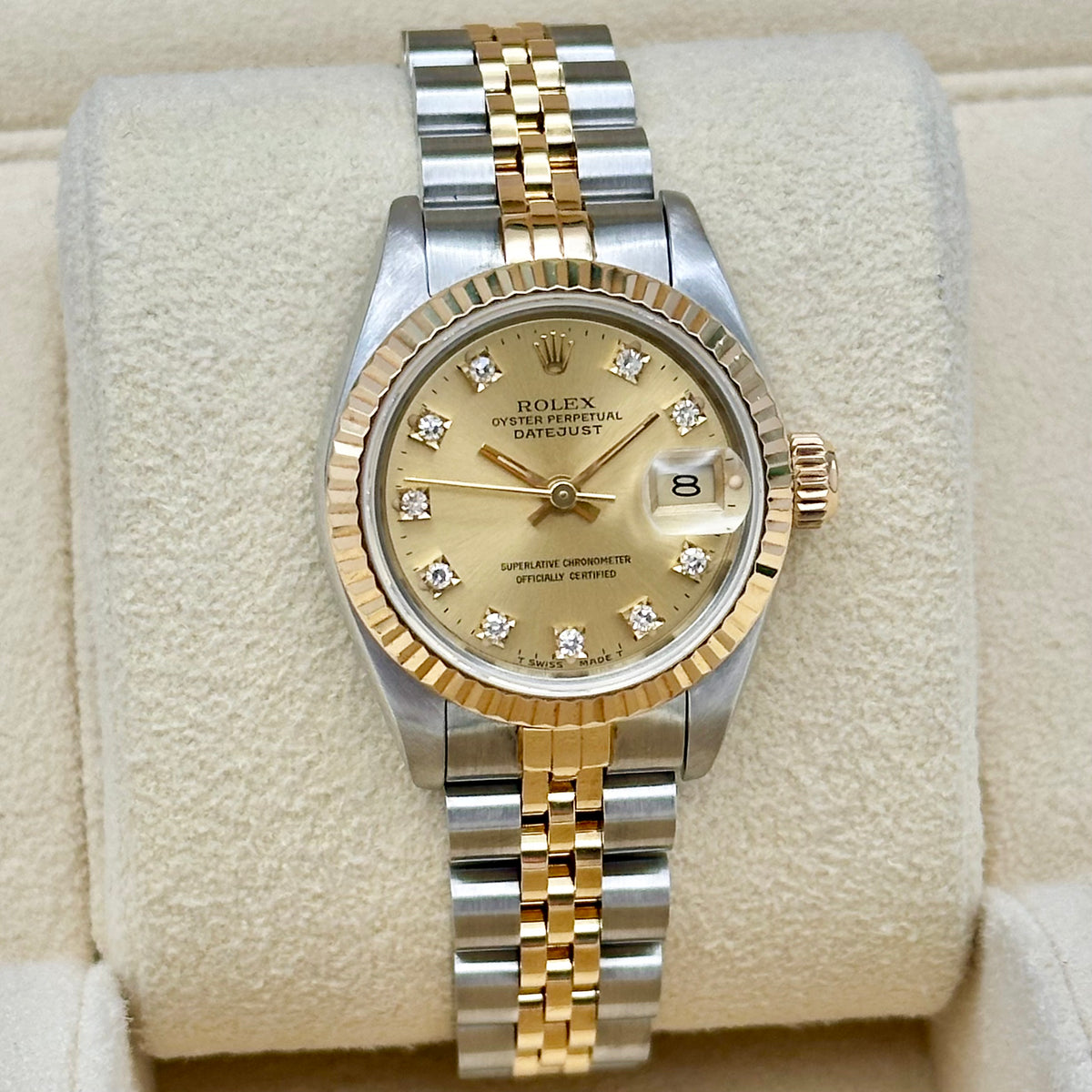 Rolex Datejust 26 Champagne Diamond Dial Ref. 69173