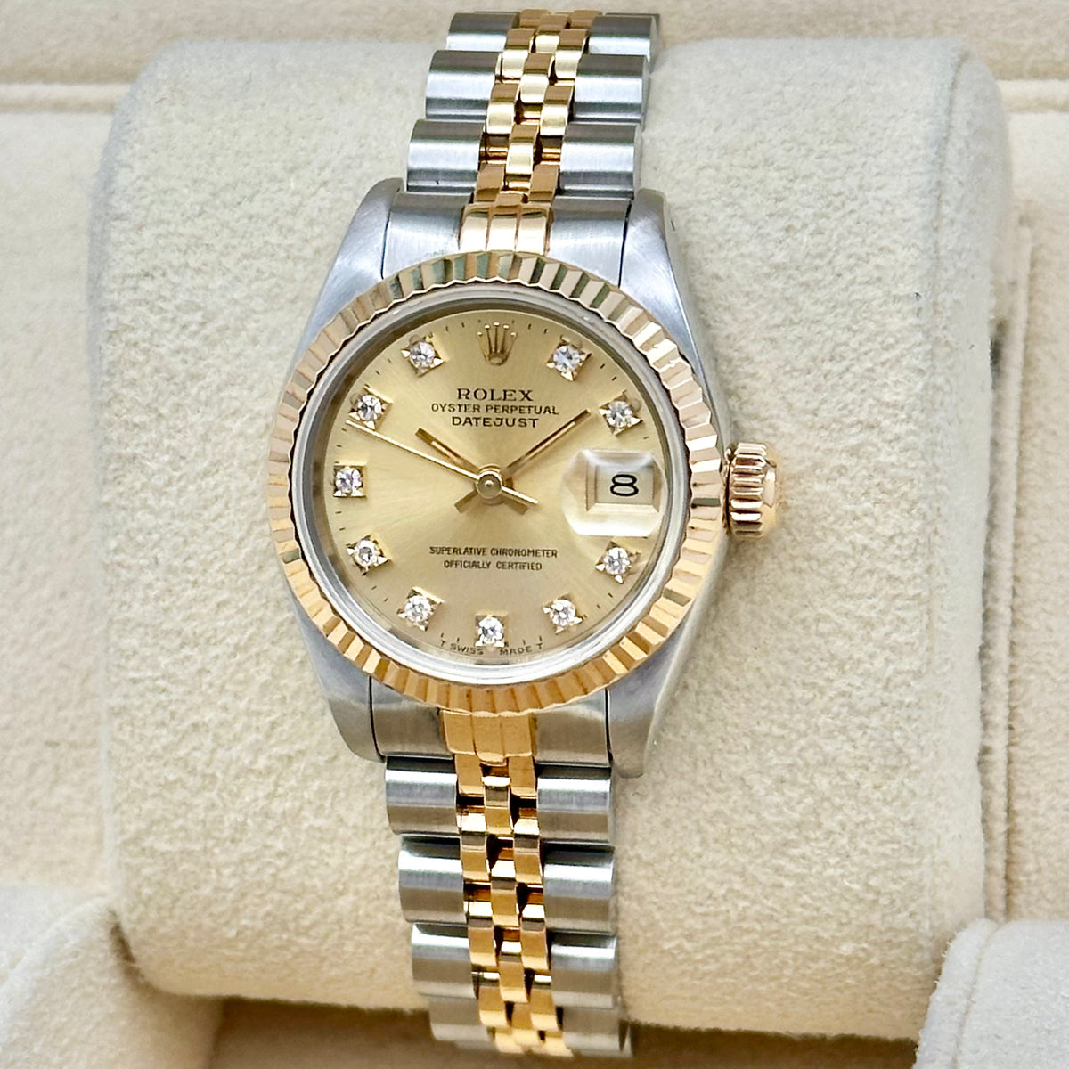 Rolex Datejust 26 Champagne Diamond Dial Ref. 69173