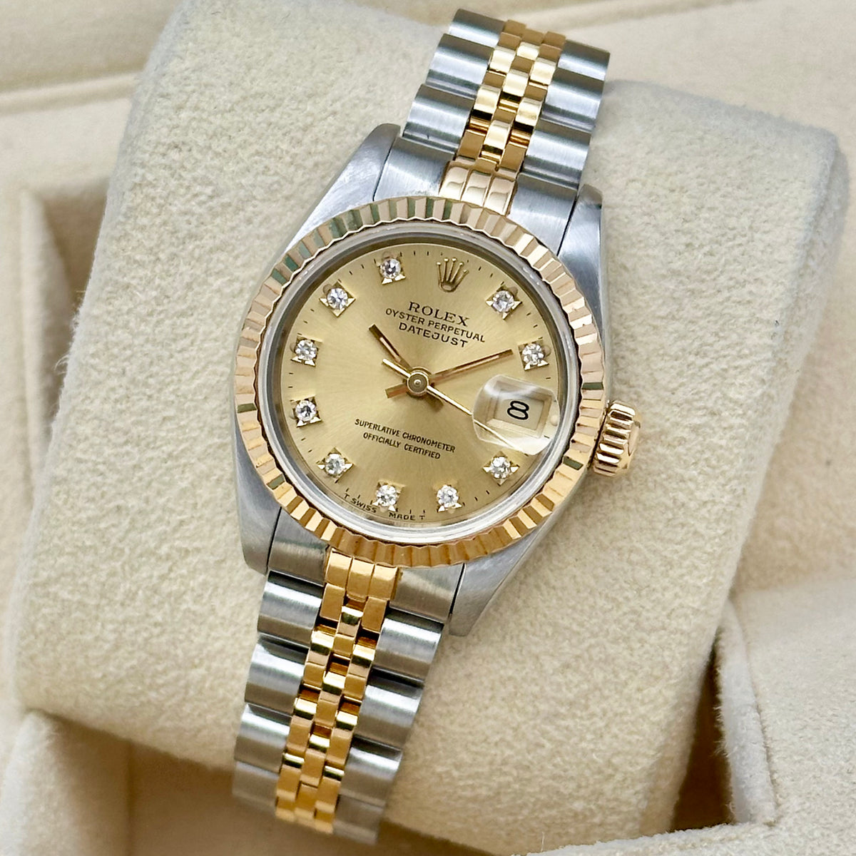 Rolex Datejust 26 Champagne Diamond Dial Ref. 69173