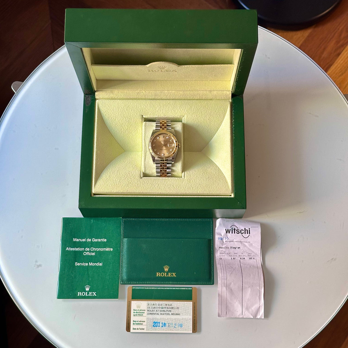 Rolex Datejust 36 Champagne Diamond Dial Two-Tone Ref. 116233