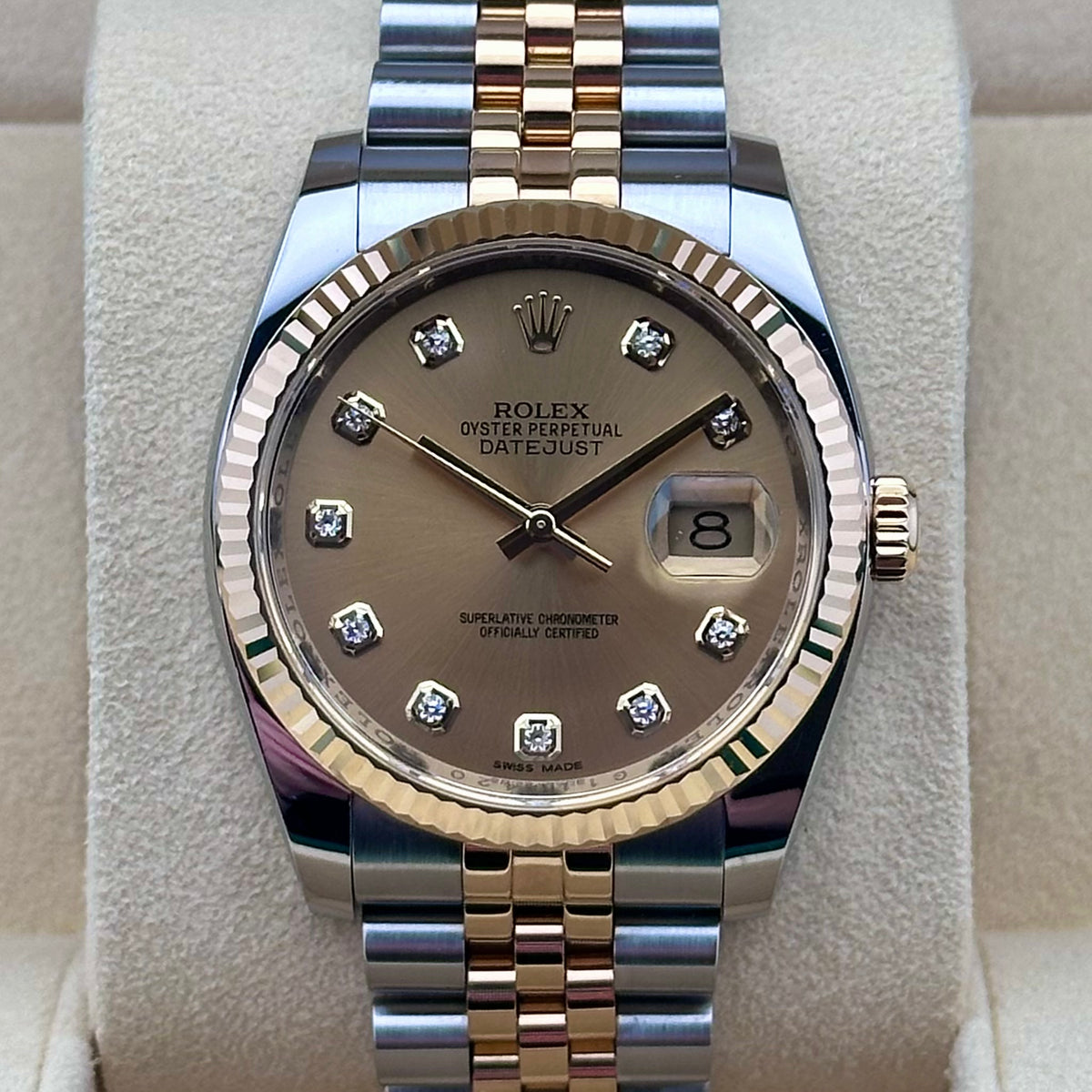 Rolex Datejust 36 Champagne Diamond Dial Two-Tone Ref. 116233