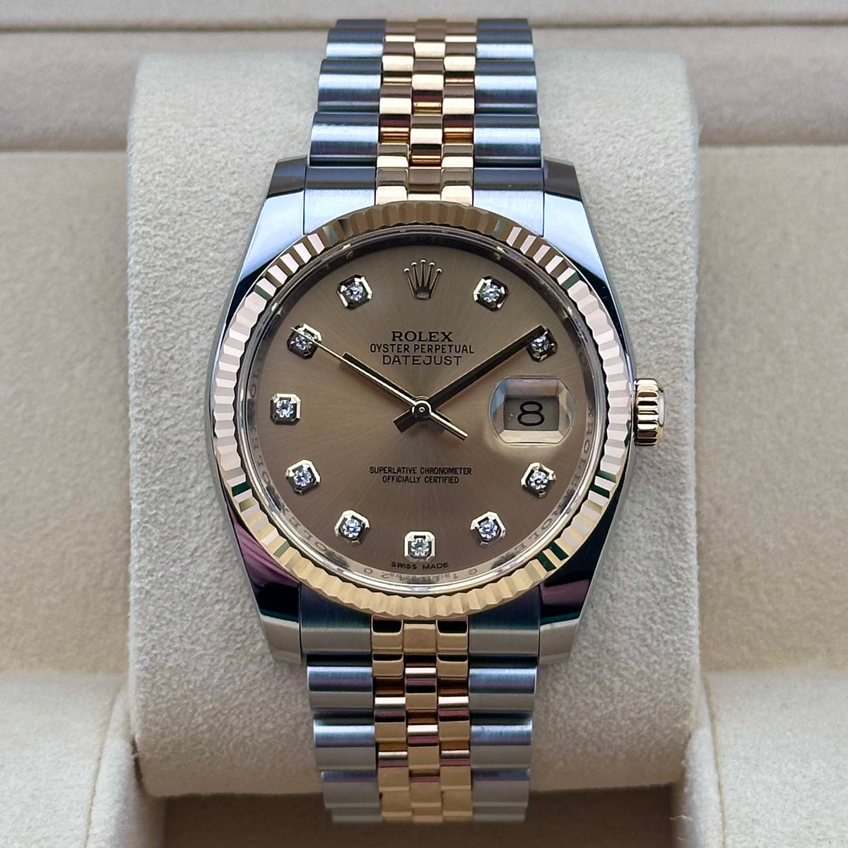 Rolex Datejust 36 Champagne Diamond Dial Two-Tone Ref. 116233