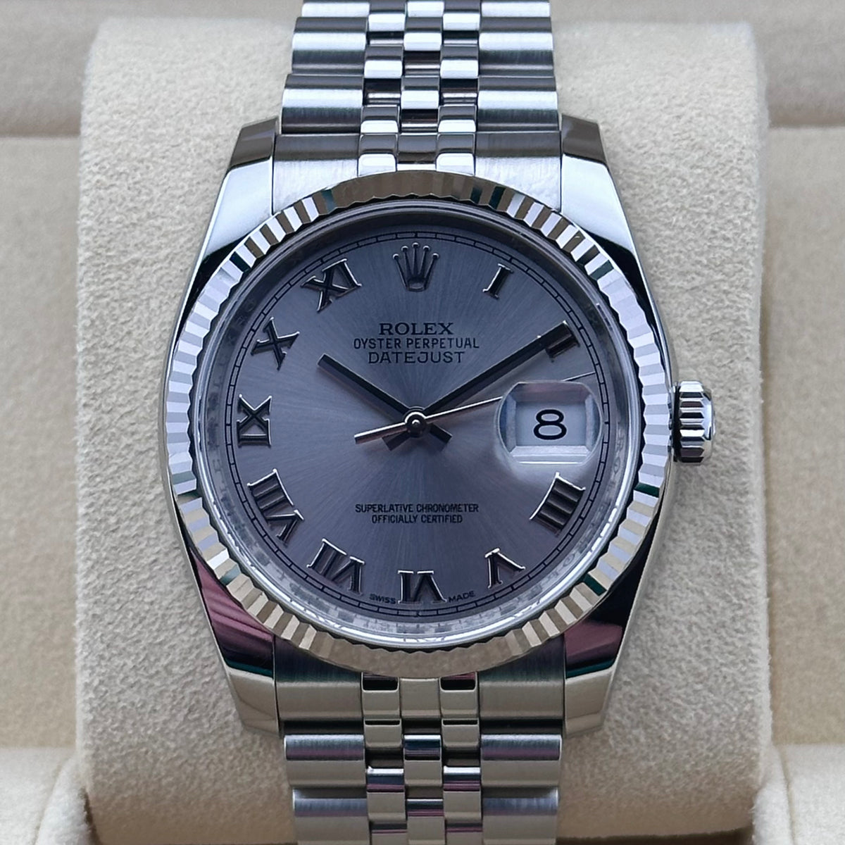 Rolex Datejust 36 Silver Roman Dial Ref. 116234