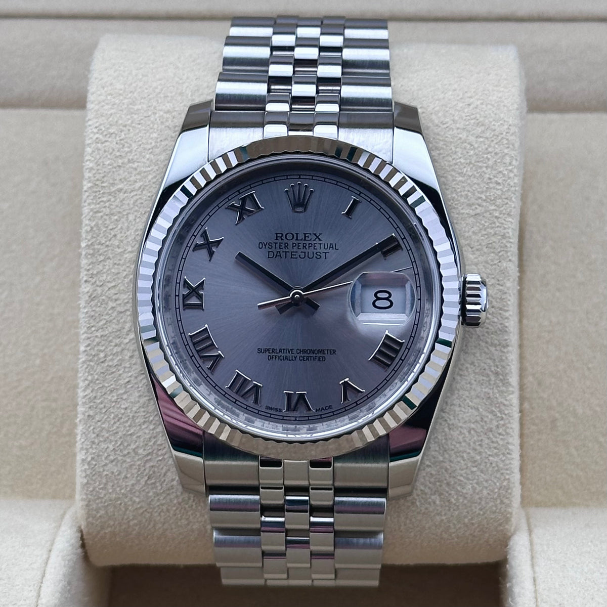 Rolex Datejust 36 Silver Roman Dial Ref. 116234
