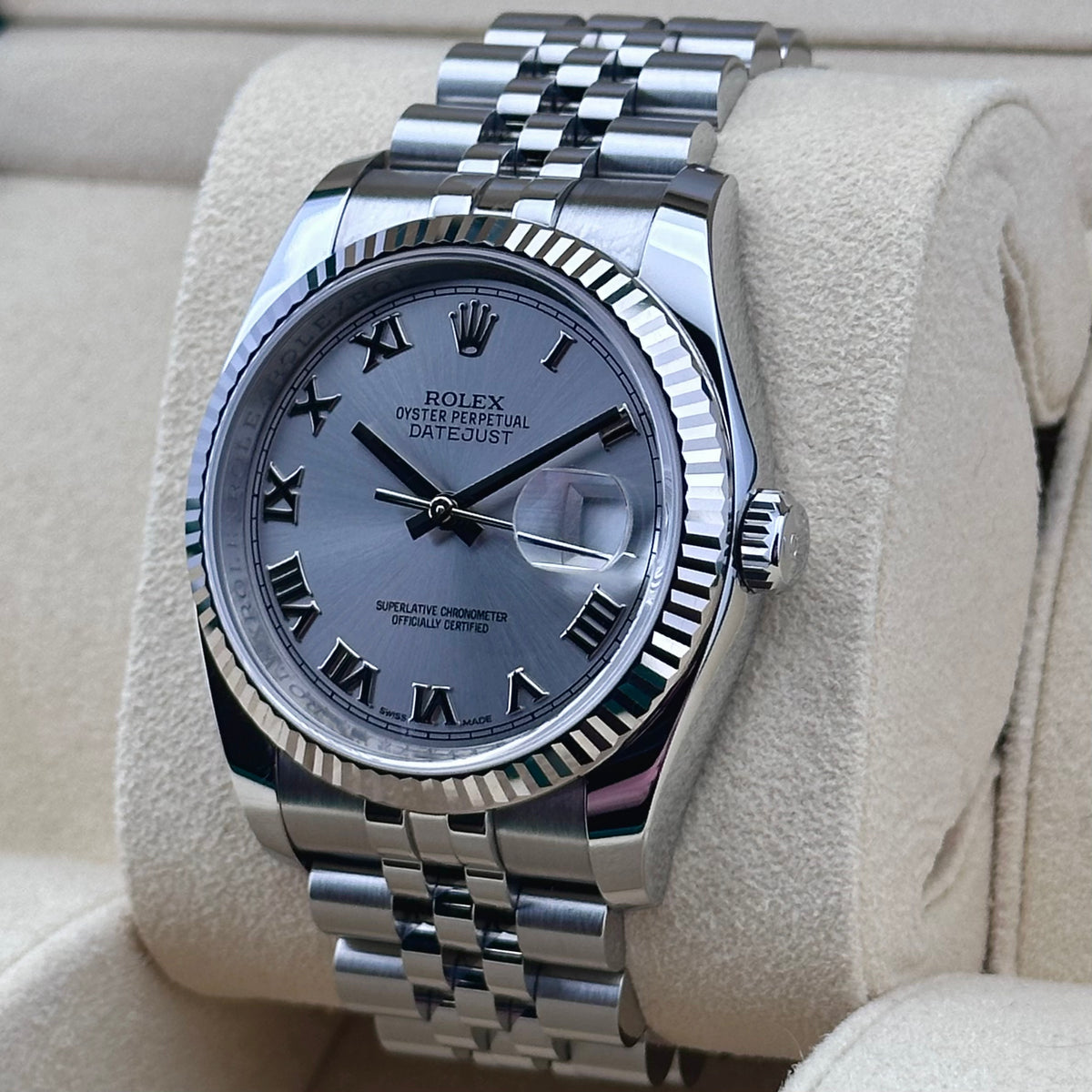 Rolex Datejust 36 Silver Roman Dial Ref. 116234