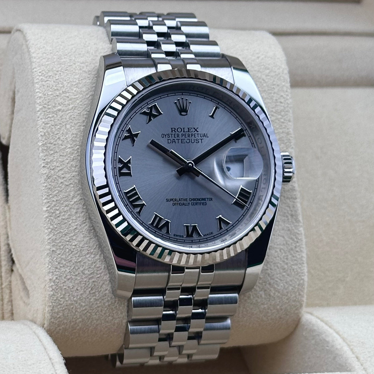 Rolex Datejust 36 Silver Roman Dial Ref. 116234