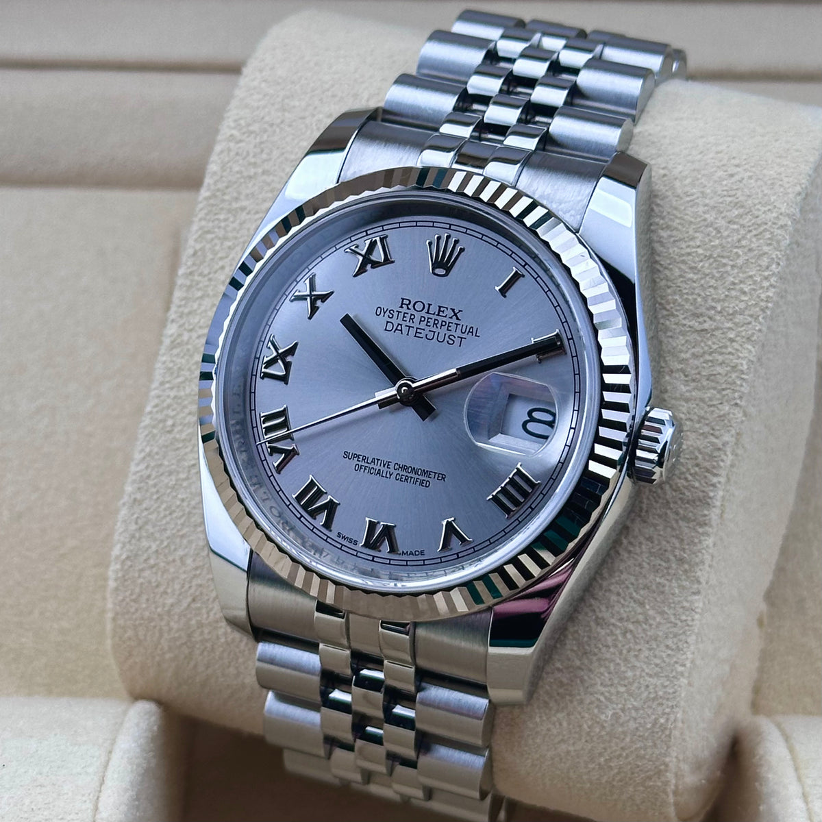 Rolex Datejust 36 Silver Roman Dial Ref. 116234