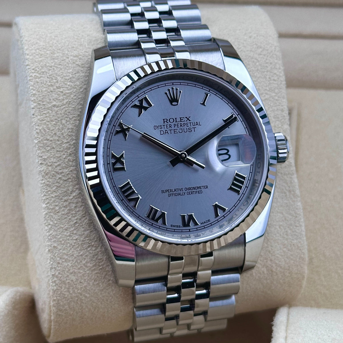 Rolex Datejust 36 Silver Roman Dial Ref. 116234